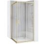Rea City REAK6444 kabina prysznicowa 77.5x77.5 cm kwadratowa złoty szczotkowany/szkło przezroczyste zdj.1