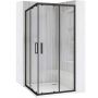 Rea City REAK6446 kabina prysznicowa 87.5x87.5 cm kwadratowa czarny mat/szkło przezroczyste zdj.1
