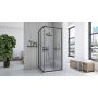 Rea City REAK6448 kabina prysznicowa 80x80 cm kwadratowa czarny mat/szkło przezroczyste zdj.4