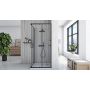 Rea City REAK6448 kabina prysznicowa 80x80 cm kwadratowa czarny mat/szkło przezroczyste zdj.6