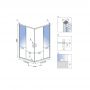 Rea City REAK6448 kabina prysznicowa 80x80 cm kwadratowa czarny mat/szkło przezroczyste zdj.2