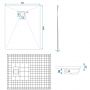 Rea Magnum REAK7004 brodzik prostokątny 100x80 cm biały zdj.2