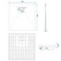 Rea Magnum REAK7008 brodzik kwadratowy 90x90 cm czarny zdj.2