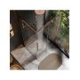 Rea Solar Brush Copper REAK9513 kabina prysznicowa 100x80 cm prostokątna miedź mat/szkło przezroczyste zdj.5