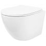 Rea Carlo Mini REAC1261 miska wc wisząca bez kołnierza ze spłukiwaniem wirowym biały połysk zdj.1
