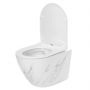 Rea Carlos REAC6606 miska wc wisząca bez kołnierza imitacja kamienia biały połysk zdj.5