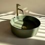 Rea Sami REAU4567 umywalka 36x36 cm okrągła nablatowa zielona zdj.5