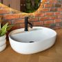 Rea Aura REAU4620 umywalka 50.5x38.5 cm owalna nablatowa biała zdj.8