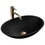 Rea Della REAU0274 umywalka 51.5x37.5 cm owalna nablatowa czarna zdj.1