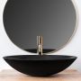 Rea Della REAU0274 umywalka 51.5x37.5 cm owalna nablatowa czarna zdj.4