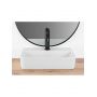 Rea Naomi REAU0630 umywalka 45.5x28.5 cm półokrągła ścienna-nablatowa biała zdj.5
