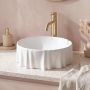 Rea Anastazja REAU0639 umywalka 38.5x38.5 cm okrągła nablatowa biała zdj.4