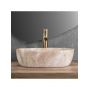 Rea Amelia REAU3000 umywalka 48x34.5 cm prostokątna nablatowa szary/kamień-brąz/beż zdj.3