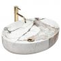 Rea Queen REAU4101 umywalka 55x41.5 cm owalna nablatowa zdj.1