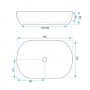 Rea Lisa REAU4591 umywalka 49x35 cm półokrągła nablatowa zdj.2