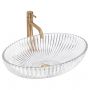 Rea Nicole REAU4701 umywalka 51x31.5 cm owalna nablatowa zdj.1