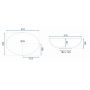Rea Frost REAU5071 umywalka 51x35.5 cm owalna czarny zdj.2