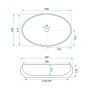 Rea Maya REAU5660 umywalka 60x39 cm owalna nablatowa biała zdj.2
