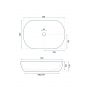 Rea Cleo REAU6215 umywalka 70x39 cm owalna nablatowa biała zdj.2