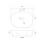 Rea Kim REAU6683 umywalka 59.5x45.5 cm półokrągła nablatowa biała zdj.2