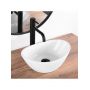Rea Kate REAU6803 umywalka 36.5x24.5 cm owalna nablatowa biała zdj.4