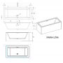 Riho Rethink Cubic Plug&Play B108012005 wanna z obudową 190x80 cm zdj.2