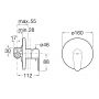 Roca Victoria Plus A5A224FC00 bateria prysznicowa podtynkowa chrom zdj.2