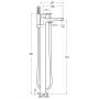Roca Atlas A5A2790C00 bateria wannowo-prysznicowa wolnostojąca chrom zdj.2