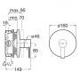 Roca Targa A5A2B5FC00 bateria prysznicowa podtynkowa chrom zdj.2