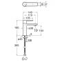 Roca Targa A5A325FC00 bateria umywalkowa stojąca chrom zdj.2