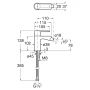 Roca Targa A5A625FC00 bateria bidetowa stojąca chrom zdj.2