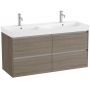 Roca Ona A851694511 umywalka z szafką 120 cm brązową zdj.1