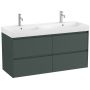 Roca Ona A851694513 umywalka z szafką 120 cm zieloną zdj.1