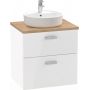 Roca Victoria Pro A851899806 szafka z blatem 60.5x46x56.5 cm podumywalkowa wisząca biała-dąb zdj.1