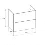 Roca Ella A857770531 szafka wisząca podumywalkowa 78.5x44.6 cm zdj.2