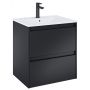Roca Claudia A857794532 szafka 60x45.6x63.5 cm podumywalkowa wisząca czarna zdj.1