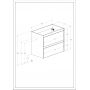 Roca Claudia A857795532 szafka 80x45.6x63.5 cm podumywalkowa wisząca czarna zdj.2