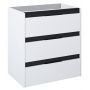 Roca Alpine A857867606 szafka 68.5x45.2x74 cm podumywalkowa wisząca biała-czarna zdj.1
