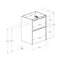 Roca Gap Pro A857907532 szafka 48.5x37.6x63.5 cm podumywalkowa wisząca czarna zdj.2