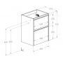 Roca Gap Pro A857907806 szafka 48.5x37.6x63.5 cm podumywalkowa wisząca biała zdj.2
