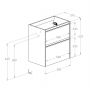 Roca Gap Pro A857908464 szafka 58.5x37.6x63.5 cm podumywalkowa wisząca dąb zdj.2