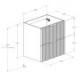 Roca Reef A857954147 szafka 60x45.2x63.5 cm podumywalkowa wisząca zielona zdj.2