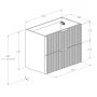 Roca Reef A857955147 szafka 80x45.2x63.5 cm podumywalkowa wisząca zielona zdj.2