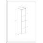 Roca Extra A857956153 szafka 40x35.2x180 cm boczna wisząca antracyt zdj.2
