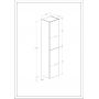 Roca Extra A857956464 szafka 40x35.2x180 cm boczna wisząca dąb zdj.2