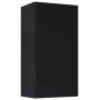 Roca Extra A857958351 szafka 40x21.6x80 cm boczna wisząca czarna zdj.1
