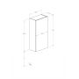 Roca Extra A857958540 szafka 40x21.6x80 cm boczna wisząca orzech zdj.2