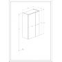 Roca Extra A857961153 szafka 50x12.6x80 cm antracyt zdj.2