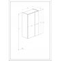 Roca Extra A857961808 szafka 59.6x31.6x100 cm dąb zdj.2