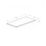 Roca Kwadro A857964579 blat 80x40 cm orzech zdj.2
